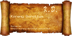 Koreny Dorottya névjegykártya